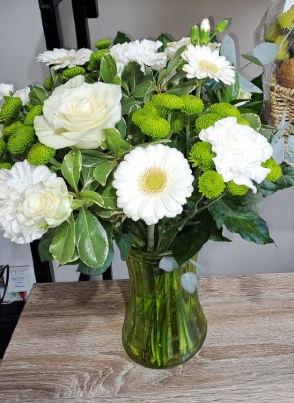White Sympathy Vase Product Image